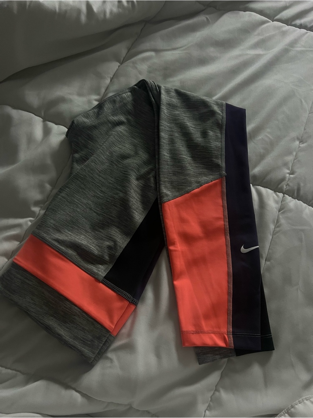 Nike' Gray and Coral Active Leggings